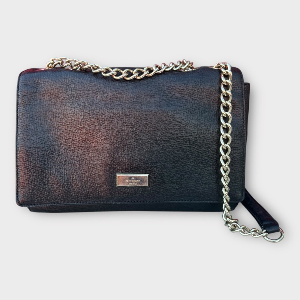 Kate Spade Pebbled Leather Black Purse with Gold Hardware